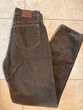 Women’s vintage brown Lee riveted Corduroy pants size 10 long
